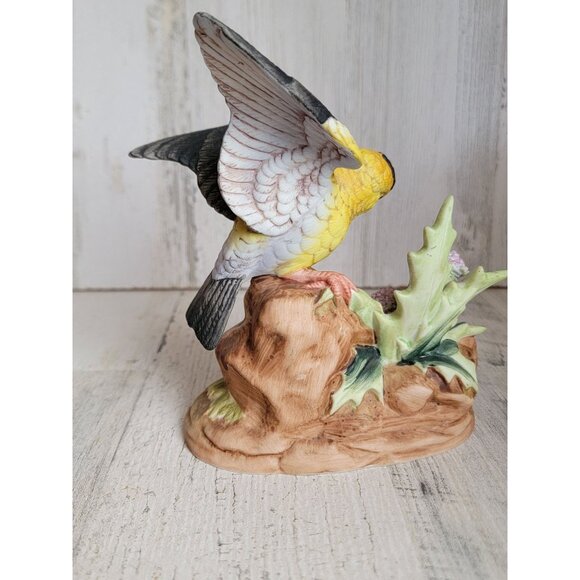 Andrea by Sadek Goldfinch 6564 vintage Japan unique bird figure decor - Picture 5 of 8